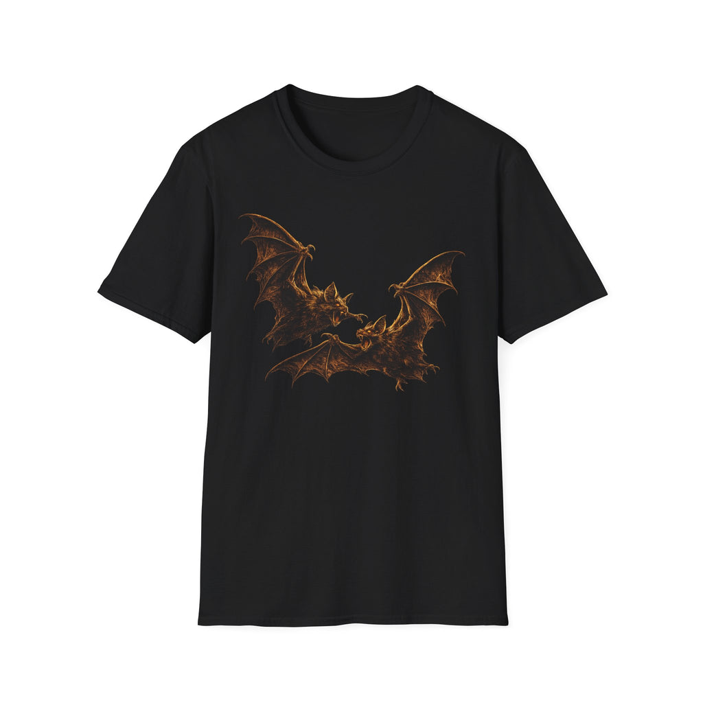 Bat Silhouette T-Shirt — Gothic Halloween Black Tee