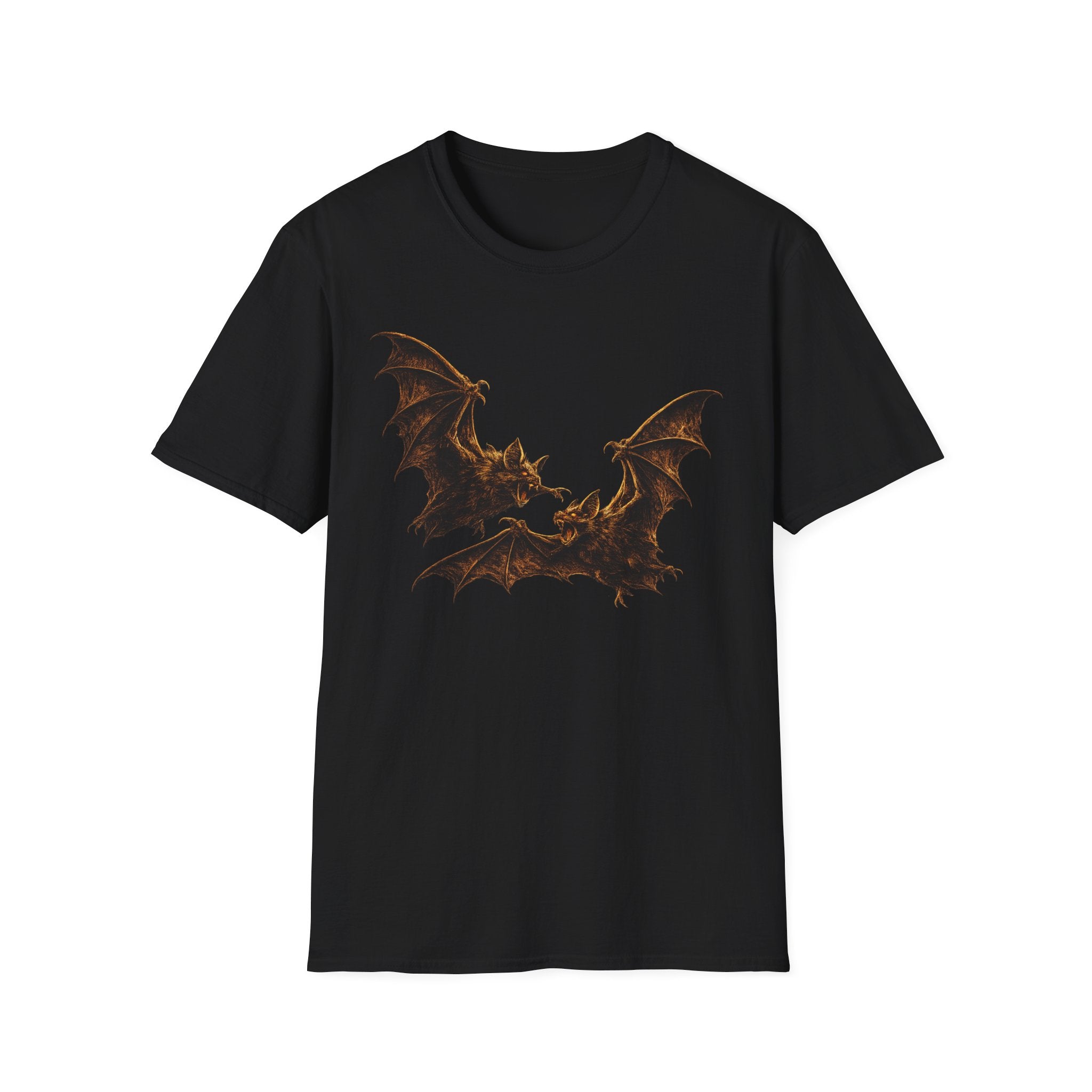Bat Silhouette T-Shirt — Gothic Halloween Black Tee