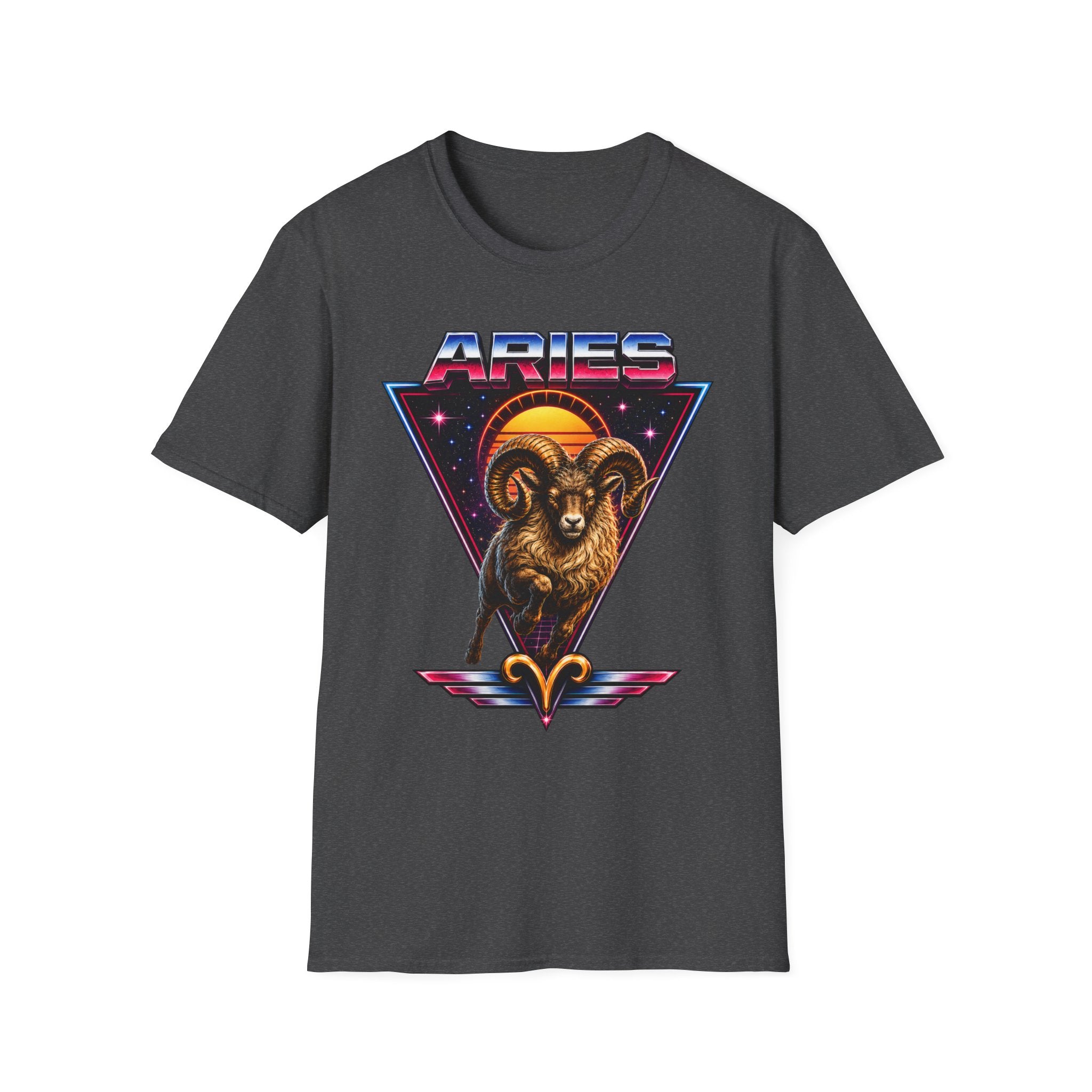 Aries 80s style Zodiac T-Shirt — Retro Ram Graphic Tee