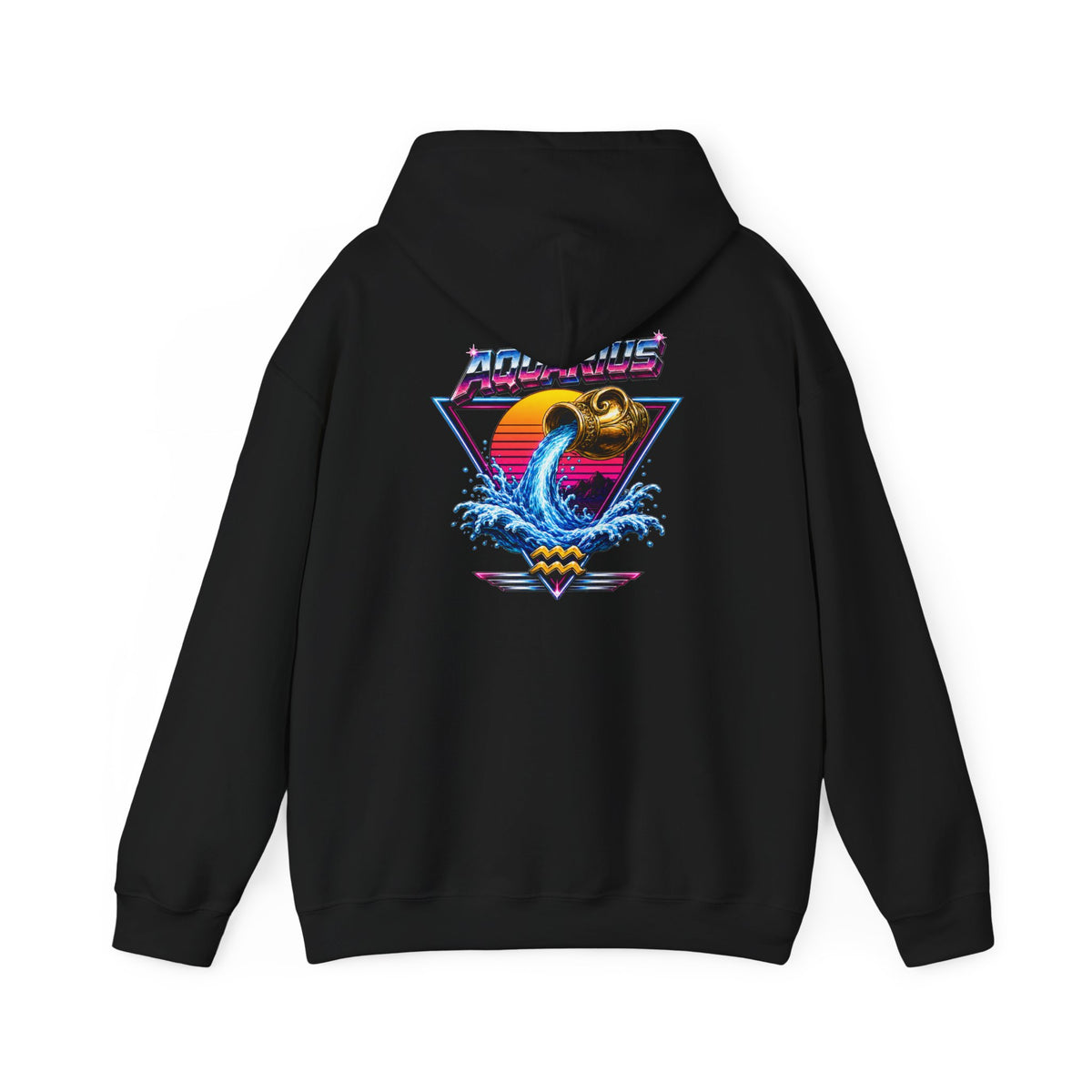 Retro Sunset Aquarius Hoodie —  Graphic Sweatshirt