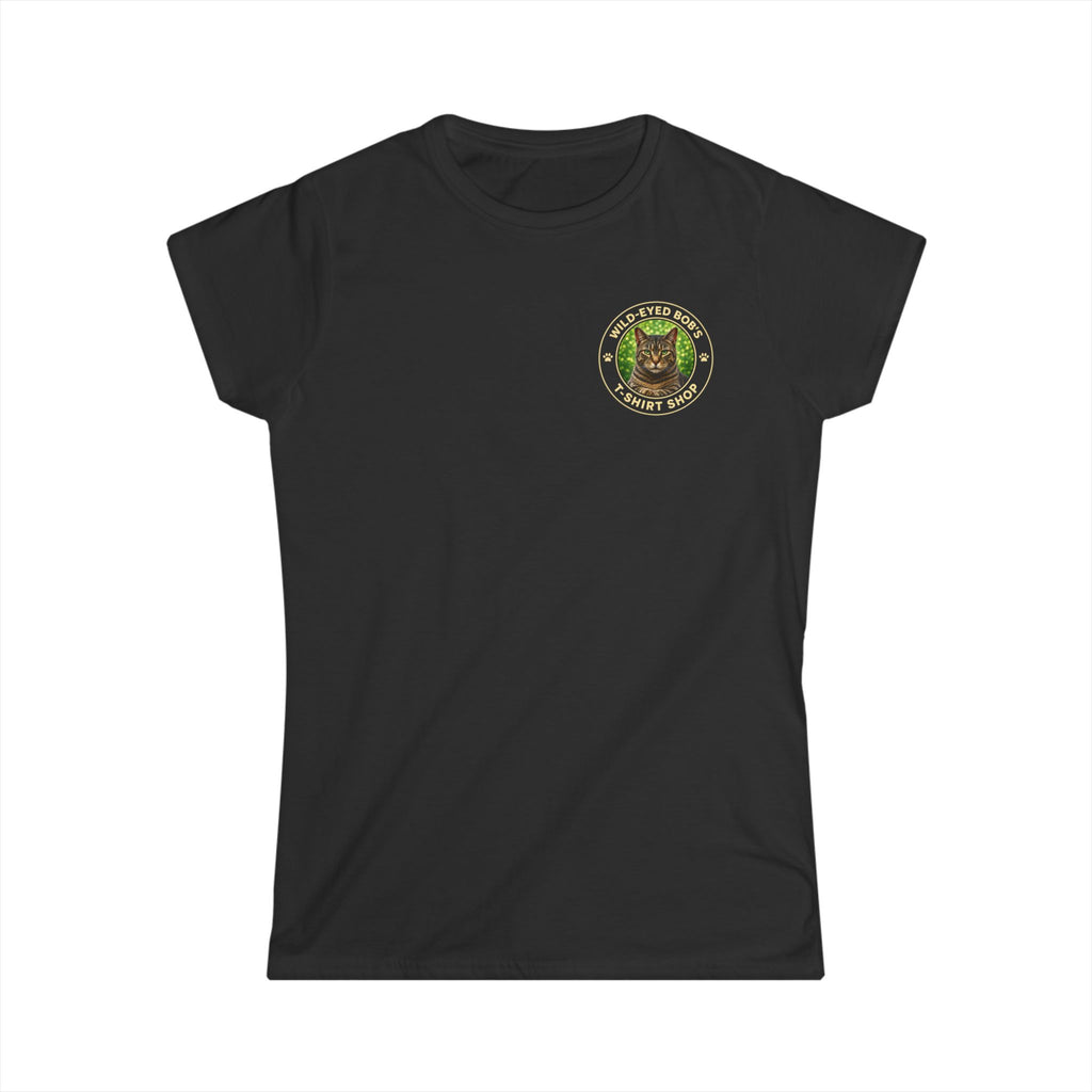 "Wild-Eyed Bob's T-Shirt Shop" Cat Logo Tee