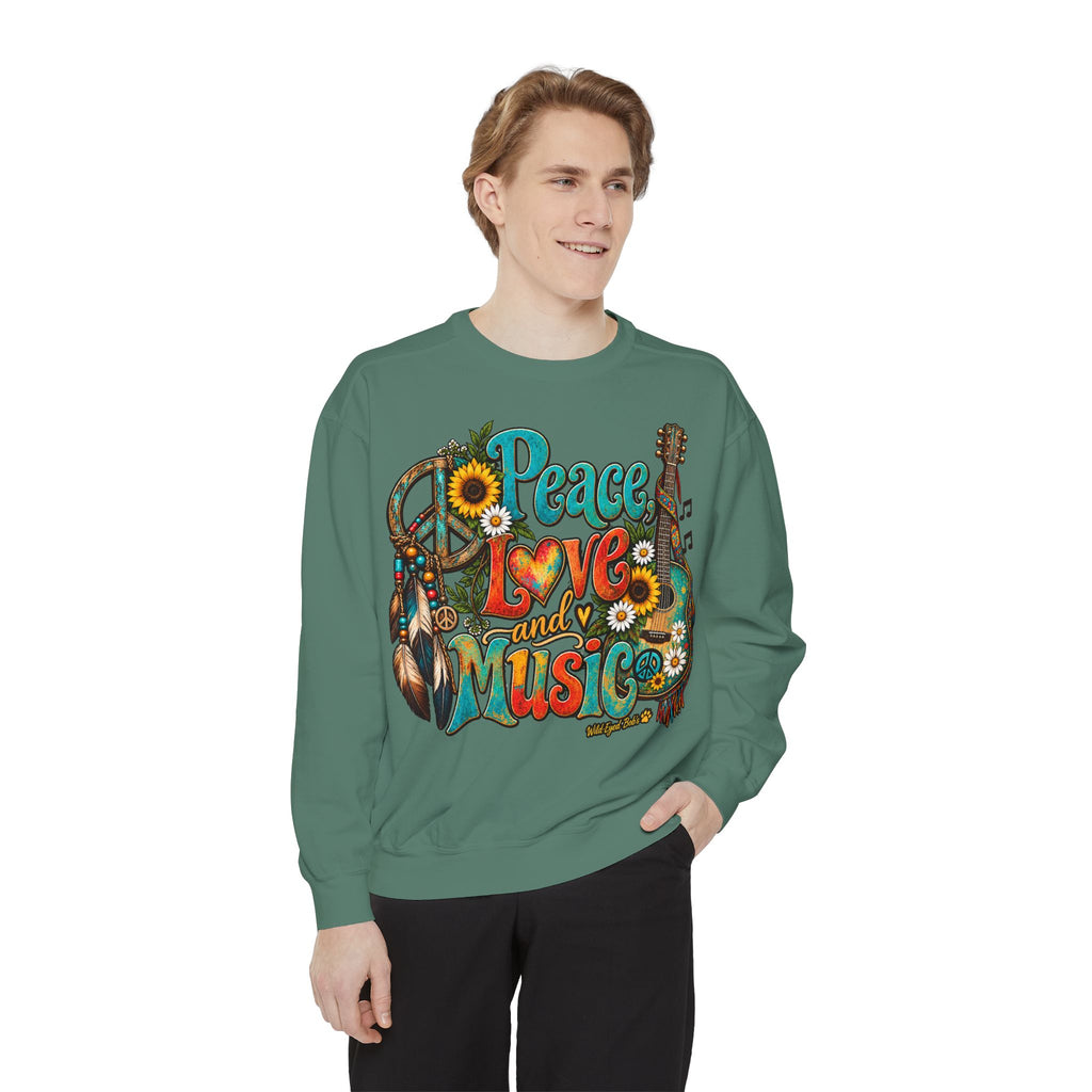 Peace Love and Music -Boho Sweatshirt