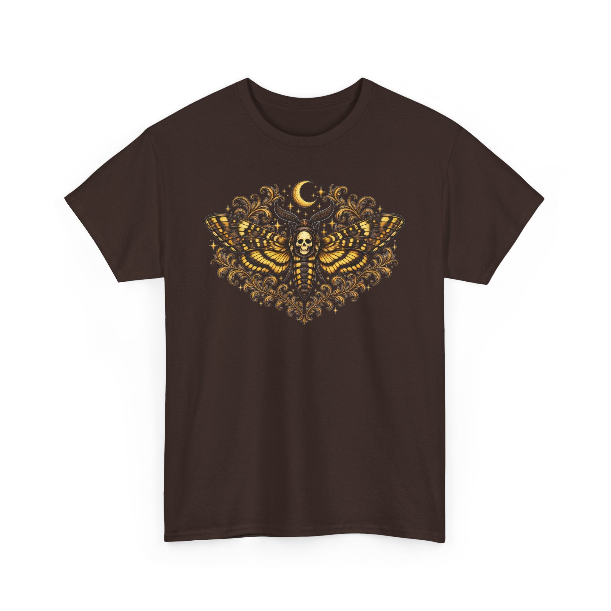 Mystic Moth Tee — Golden Moon, Death Moth Graphic T-Shirt