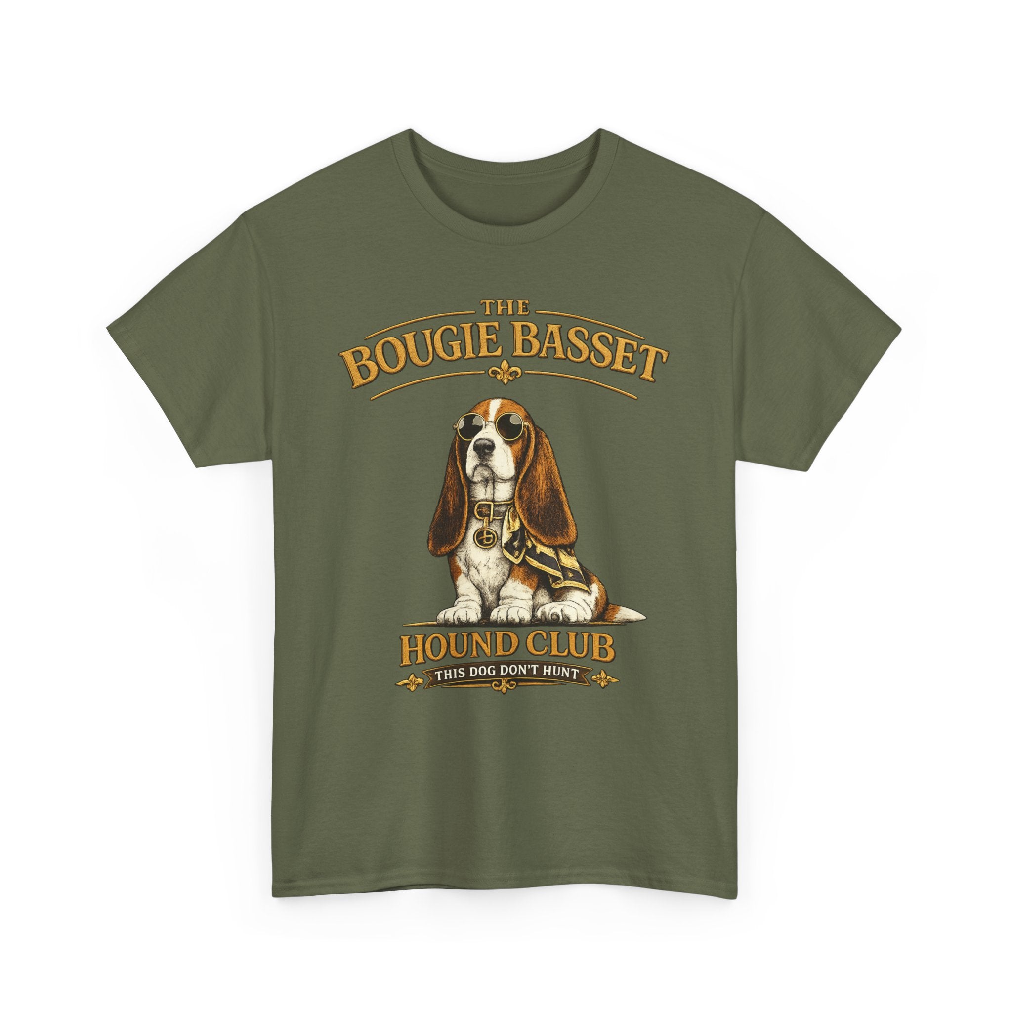Basset Hound Club T-Shirt – Cute Vintage Basset Hound Graphic Tee " The Bougie Bassett hound Club"