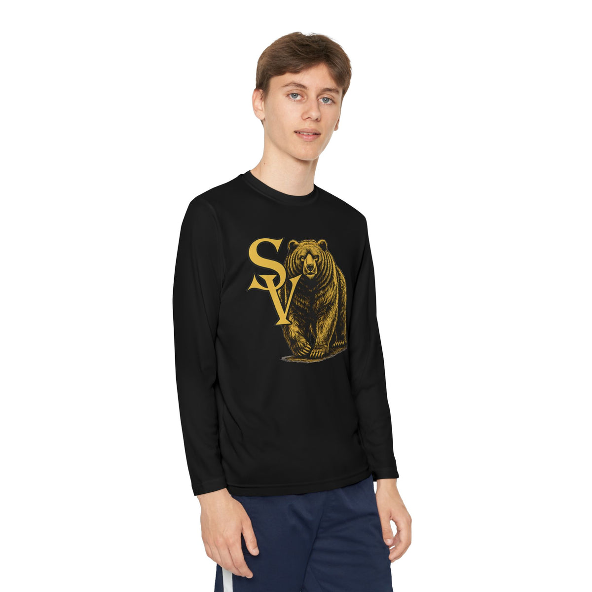 Diane J. Design Bear Mascot Long Sleeve Tee