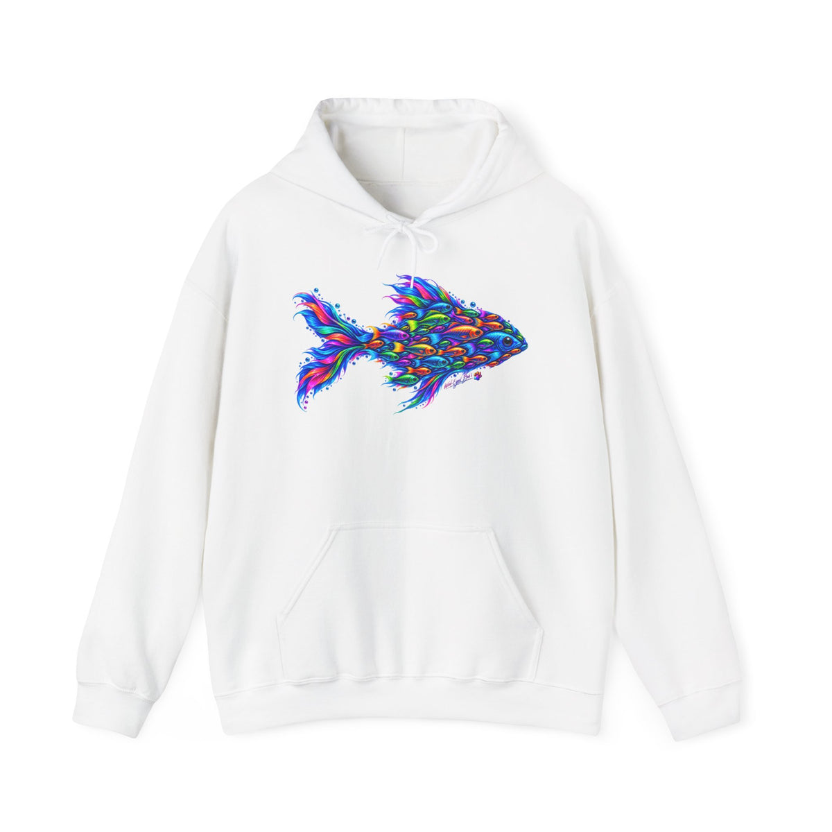Fish Hoodie — Colorful Abstract Fish Graphic Pullover