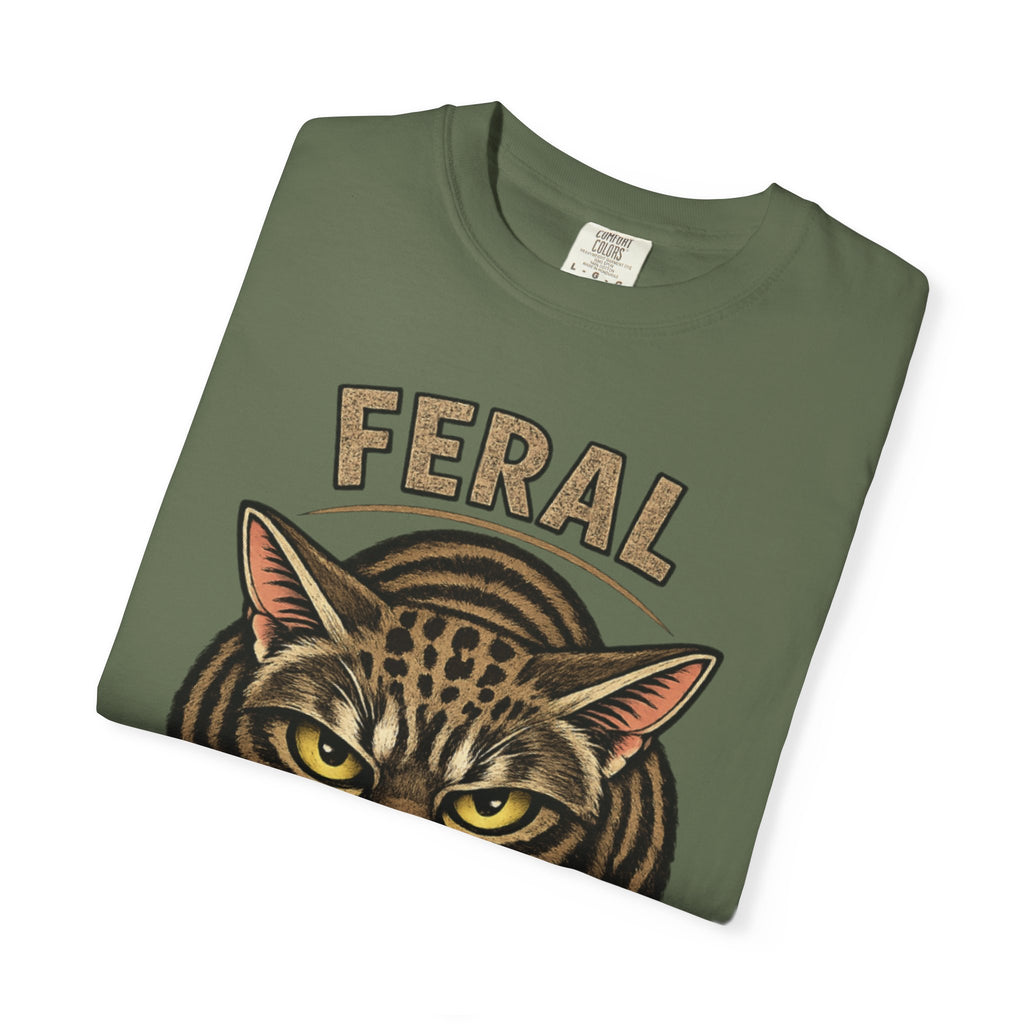 T-Shirt — "Feral: Approach With Snacks" Cat Graphic Tee