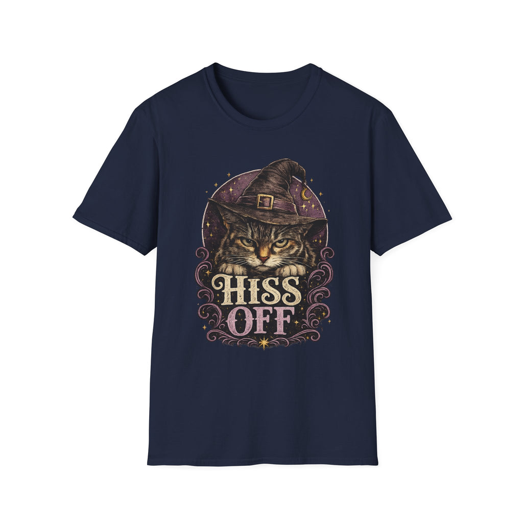 Hiss Off Witch Cat T-Shirt — Halloween Witchy Cat Tee
