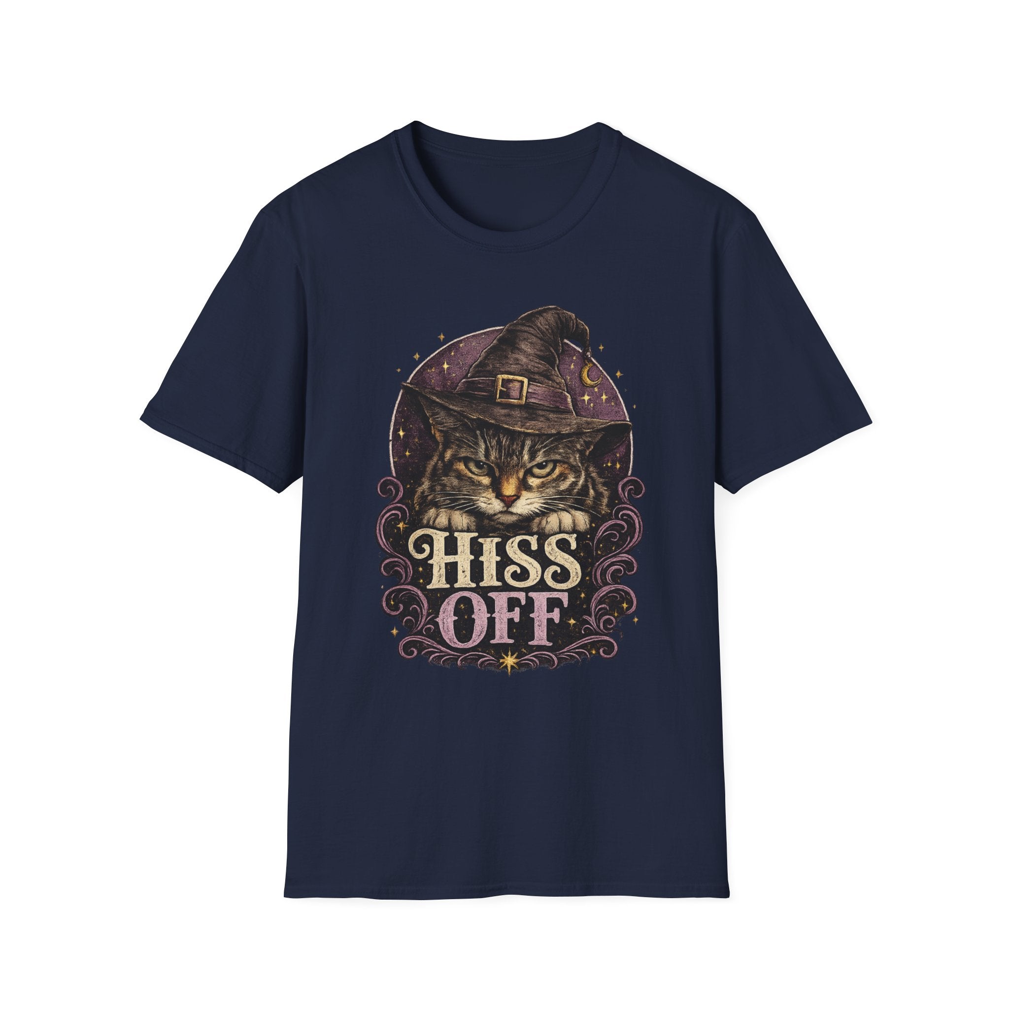 Hiss Off Witch Cat T-Shirt — Halloween Witchy Cat Tee