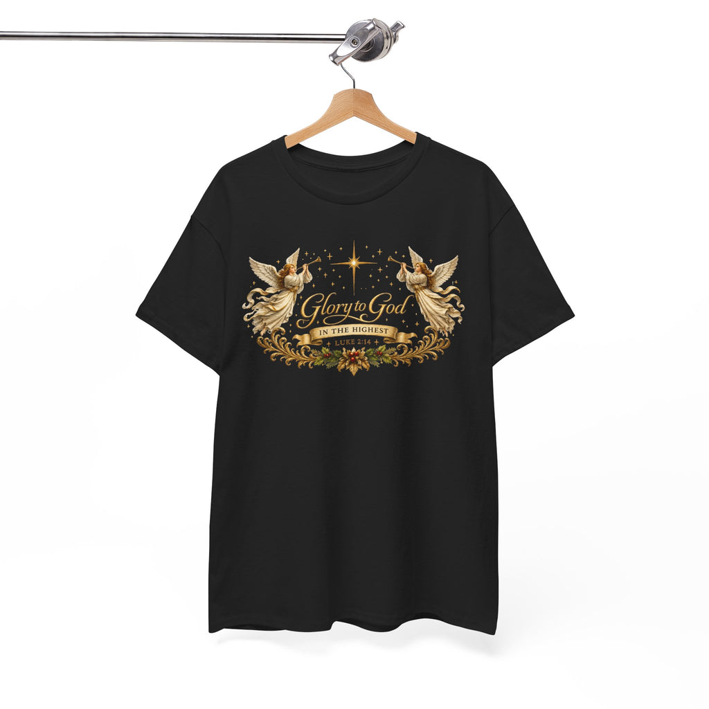 Glory to God Tee — Vintage Angel Christmas Gospel T-Shirt
