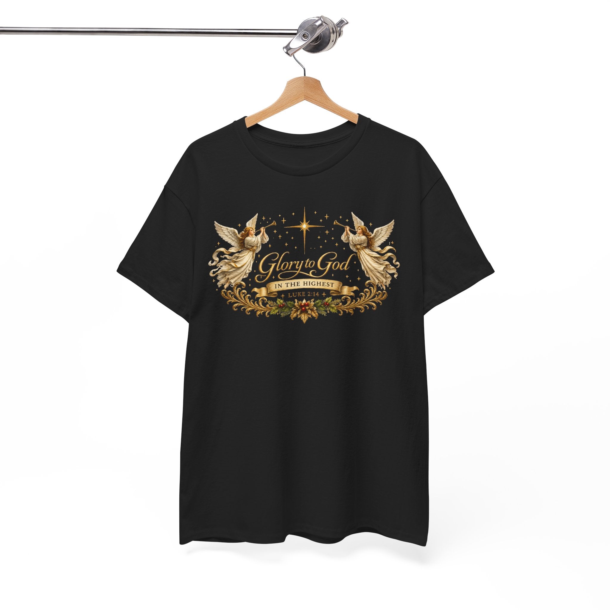 Glory to God Tee — Vintage Angel Christmas Gospel T-Shirt