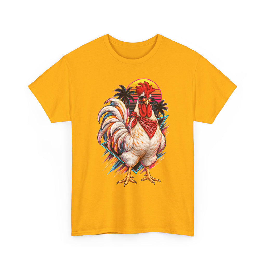 Rooster Sunset T-Shirt — Tropical Vintage Rooster Graphic Tee