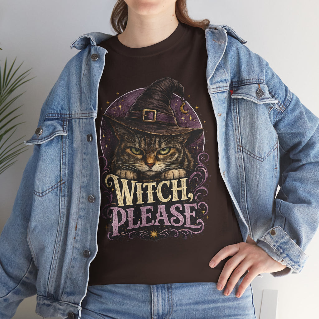 Witch Please Cat T-Shirt — Cute Witch Cat Halloween Tee