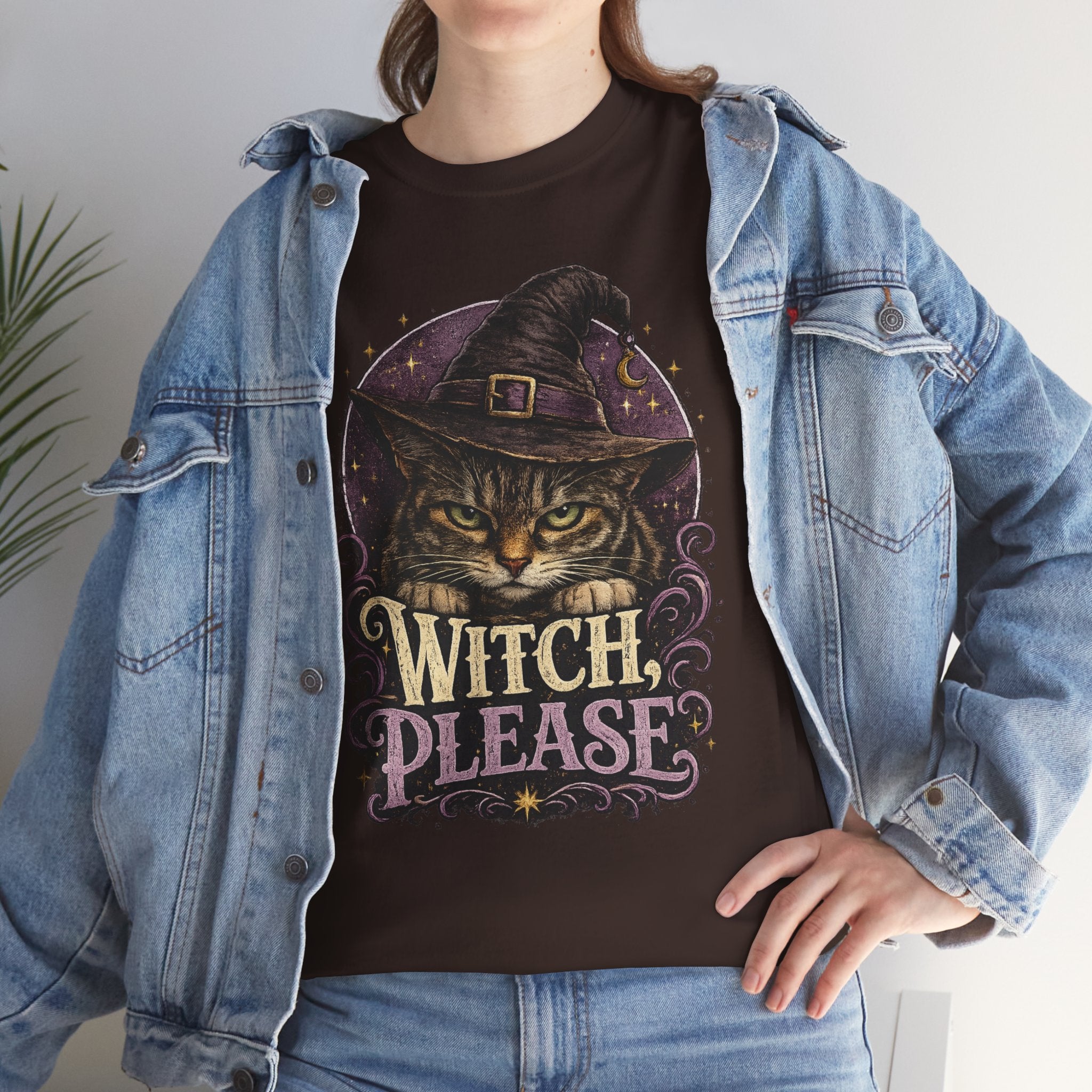 Witch Please Cat T-Shirt — Cute Witch Cat Halloween Tee