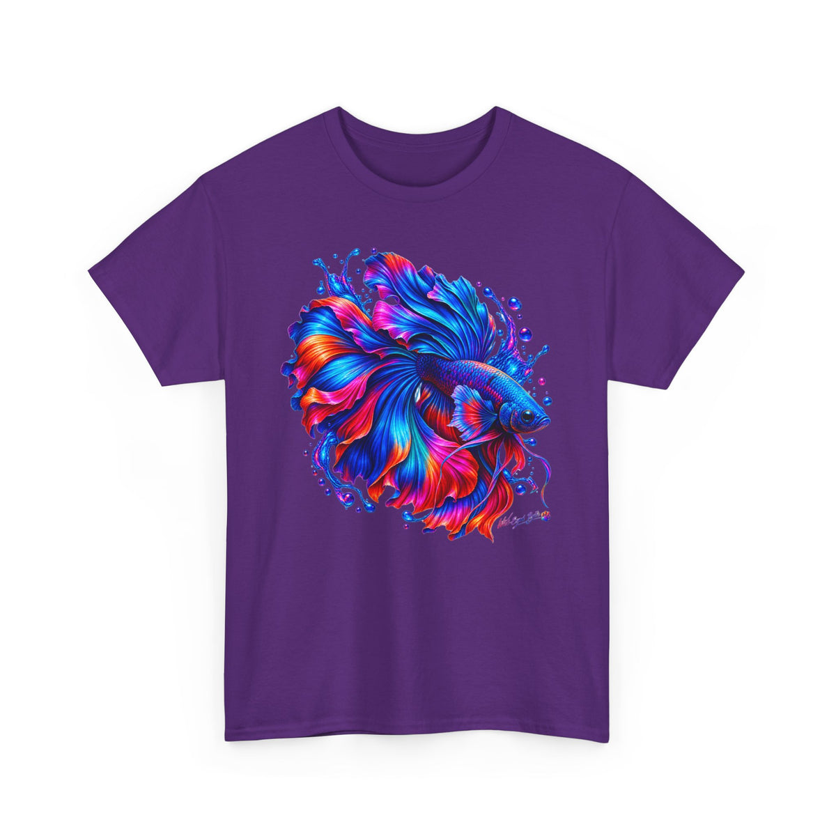Betta Fish Art Tee — Vibrant Colorful Aquarium Fish Graphic T-Shirt