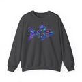 Colorful Fish Crewneck Sweatshirt — Vibrant Psychedelic Fish Graphic
