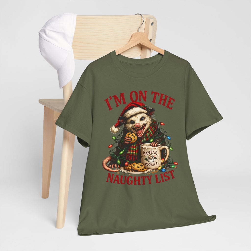 possum 'I'm On The Naughty List' Christmas Tee
