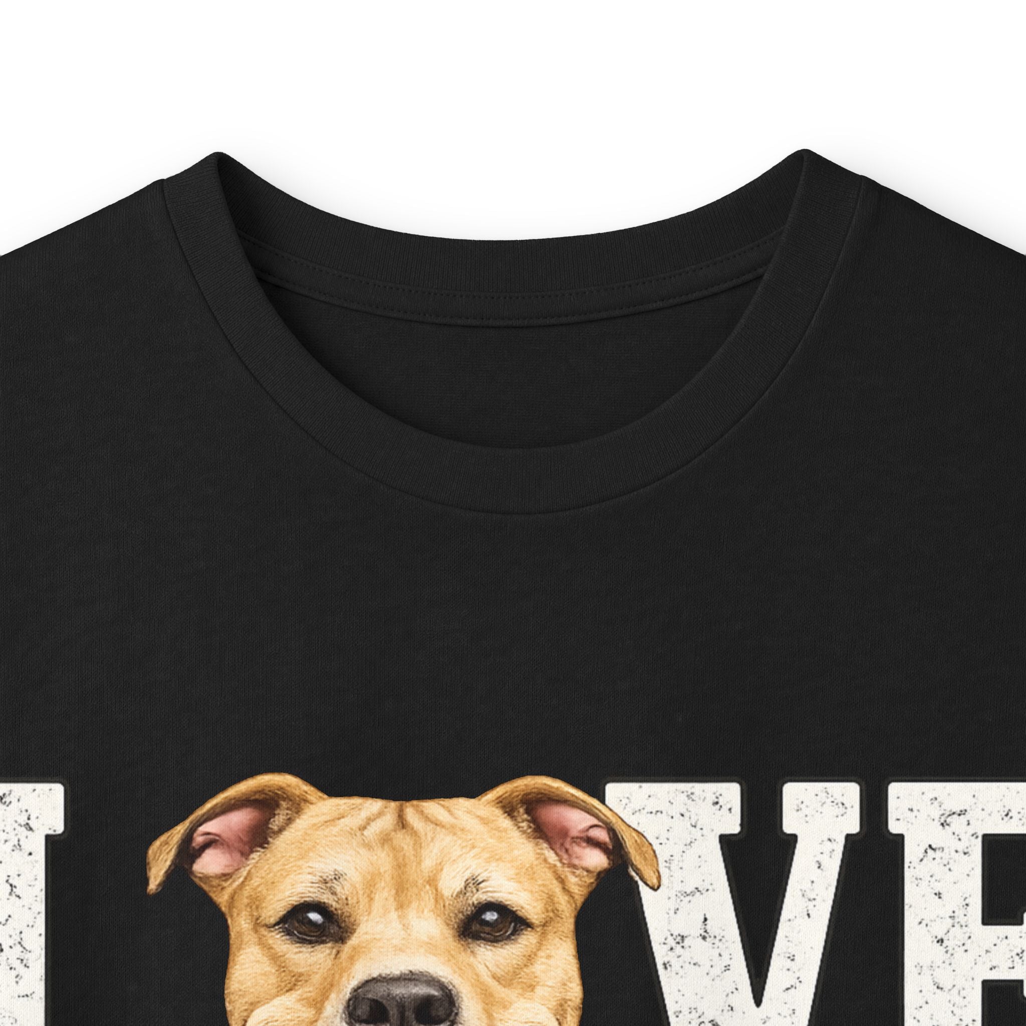 Love Dog Long Sleeve Tee — Cute Pet Portrait "LOVE" Shirt