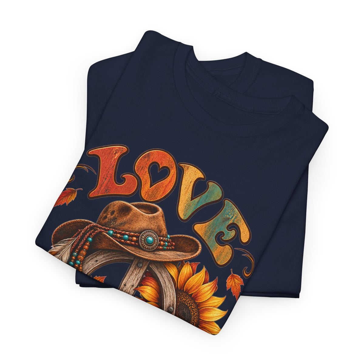 Love & Peace Retro Sunflower Boho Graphic Tee