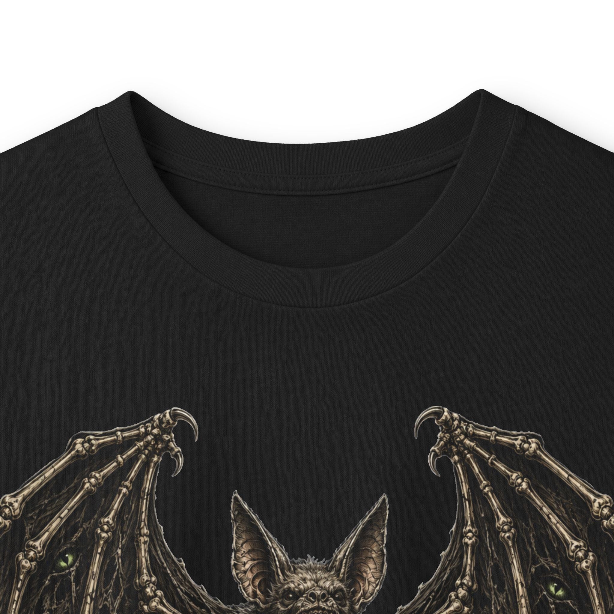 Bat Illustration Long Sleeve Tee — Gothic Bat Graphic Shirt