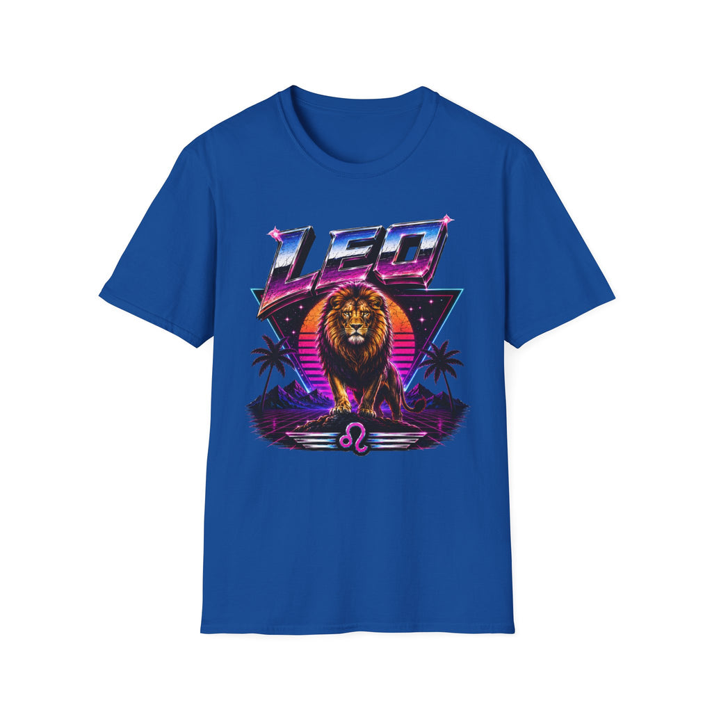 Leo Zodiac T-Shirt — Retro 80s Lion Astrology Tee