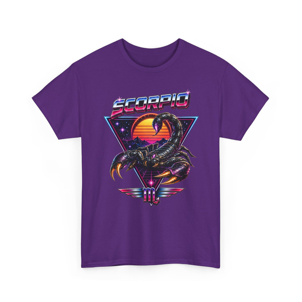 Scorpio Retro Sunset T-Shirt — Vintage 80s Scorpion Zodiac Tee