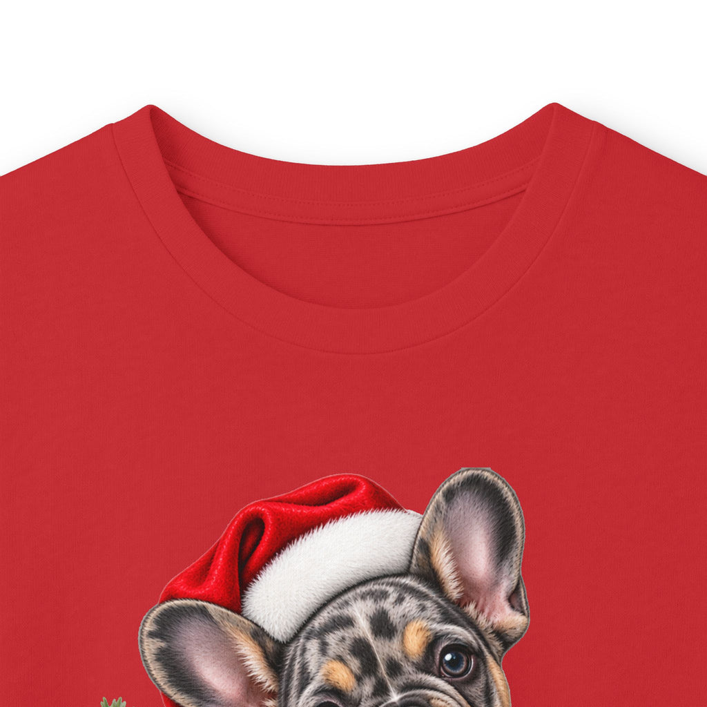 Christmas French Bulldog Long Sleeve Tee — Santa Puppy Holiday Shirt