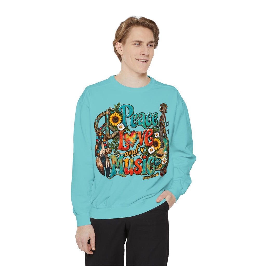 Peace Love and Music -Boho Sweatshirt