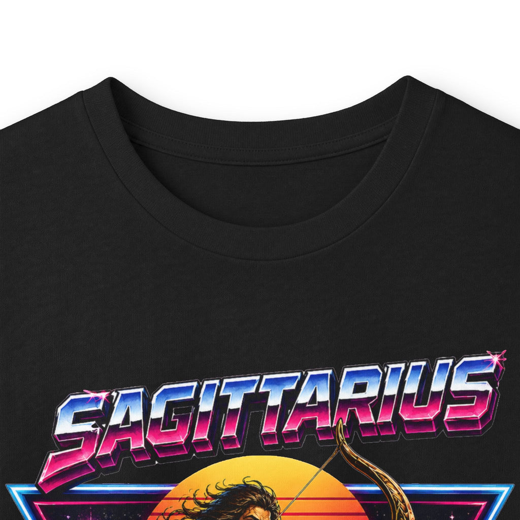 Retro Synthwave Centaur Long Sleeve Zodiac Tee
