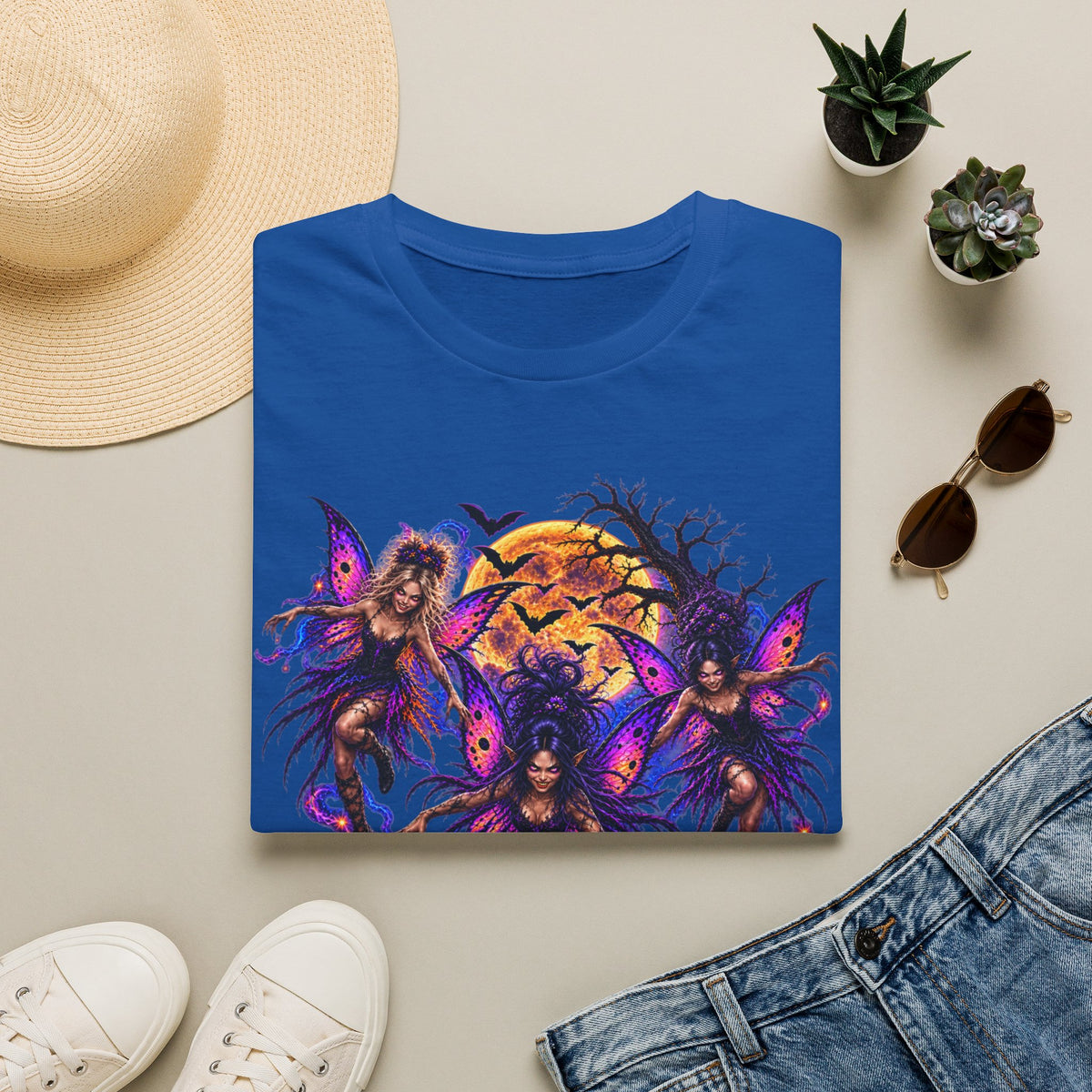 Fairy Moon Tee — Mystical Butterfly Faeries Graphic T-Shirt