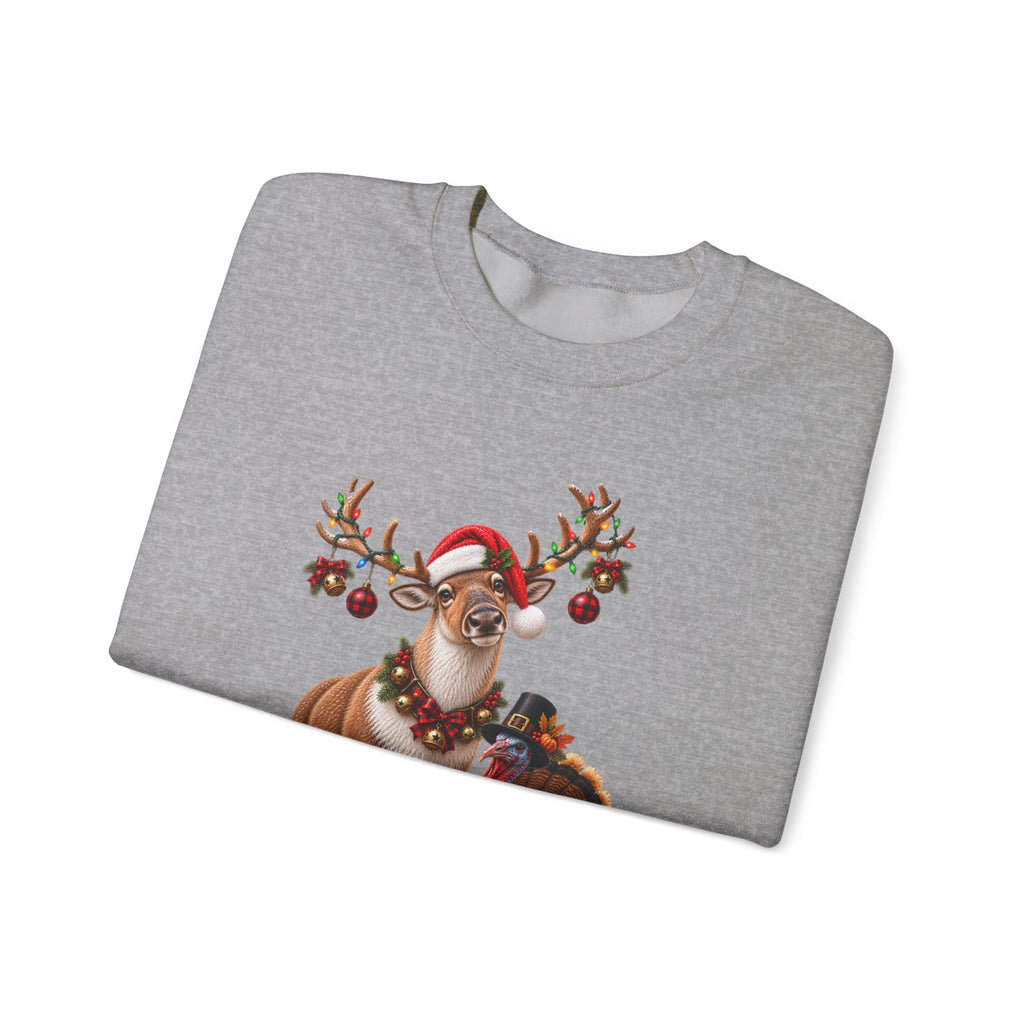 Holiday Mash-up Sweatshirt — Christmas Thanksgiving Halloween Funny