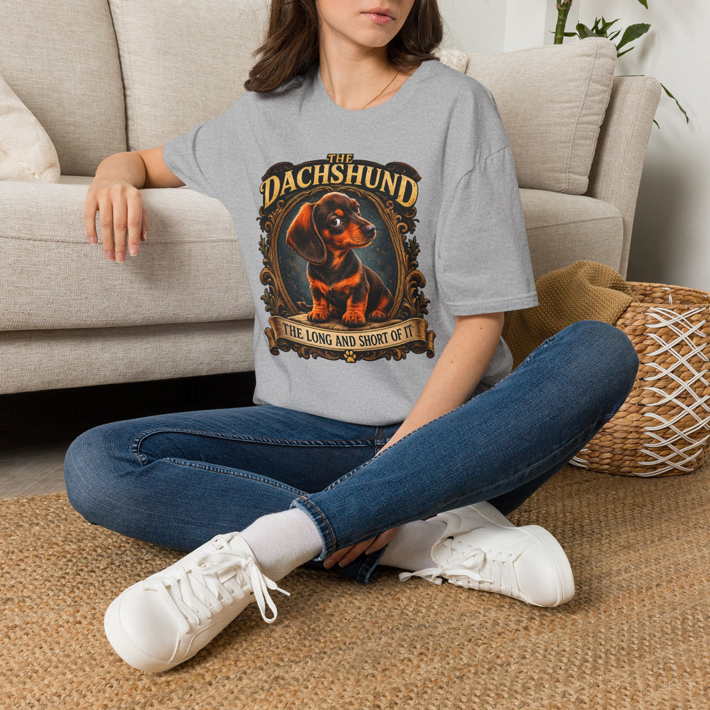 Dachshund T-Shirt — 'The Dachshund: The Long and Short of It' Vintage Dog Tee