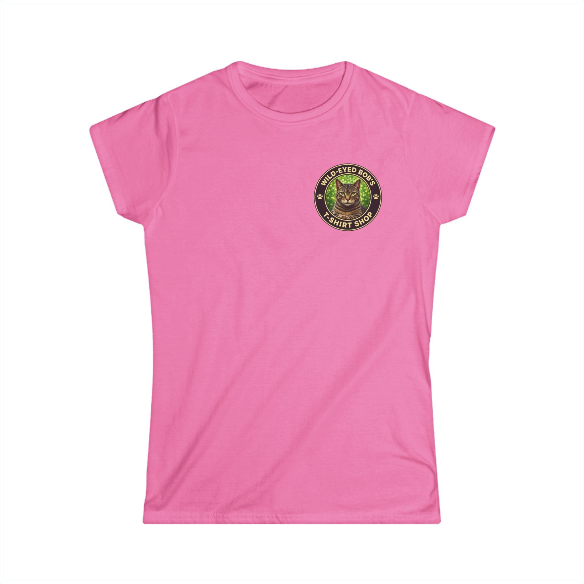 "Wild-Eyed Bob's T-Shirt Shop" Cat Logo Tee