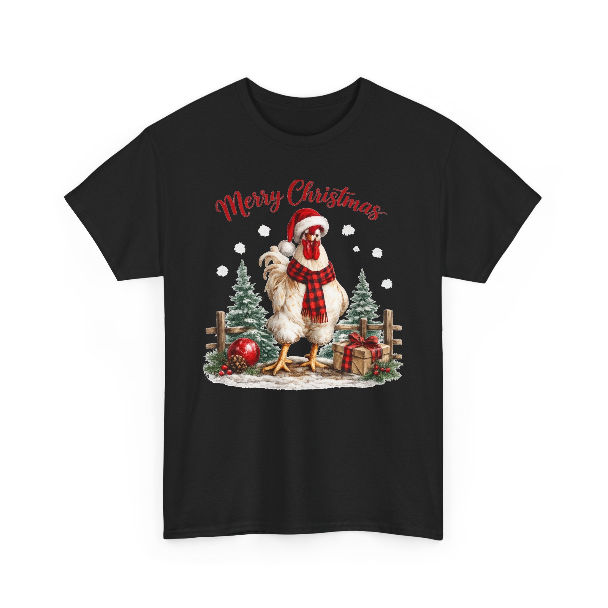 Christmas Rooster T‑Shirt – 'Merry Christmas' Festive Rooster Holiday Tee