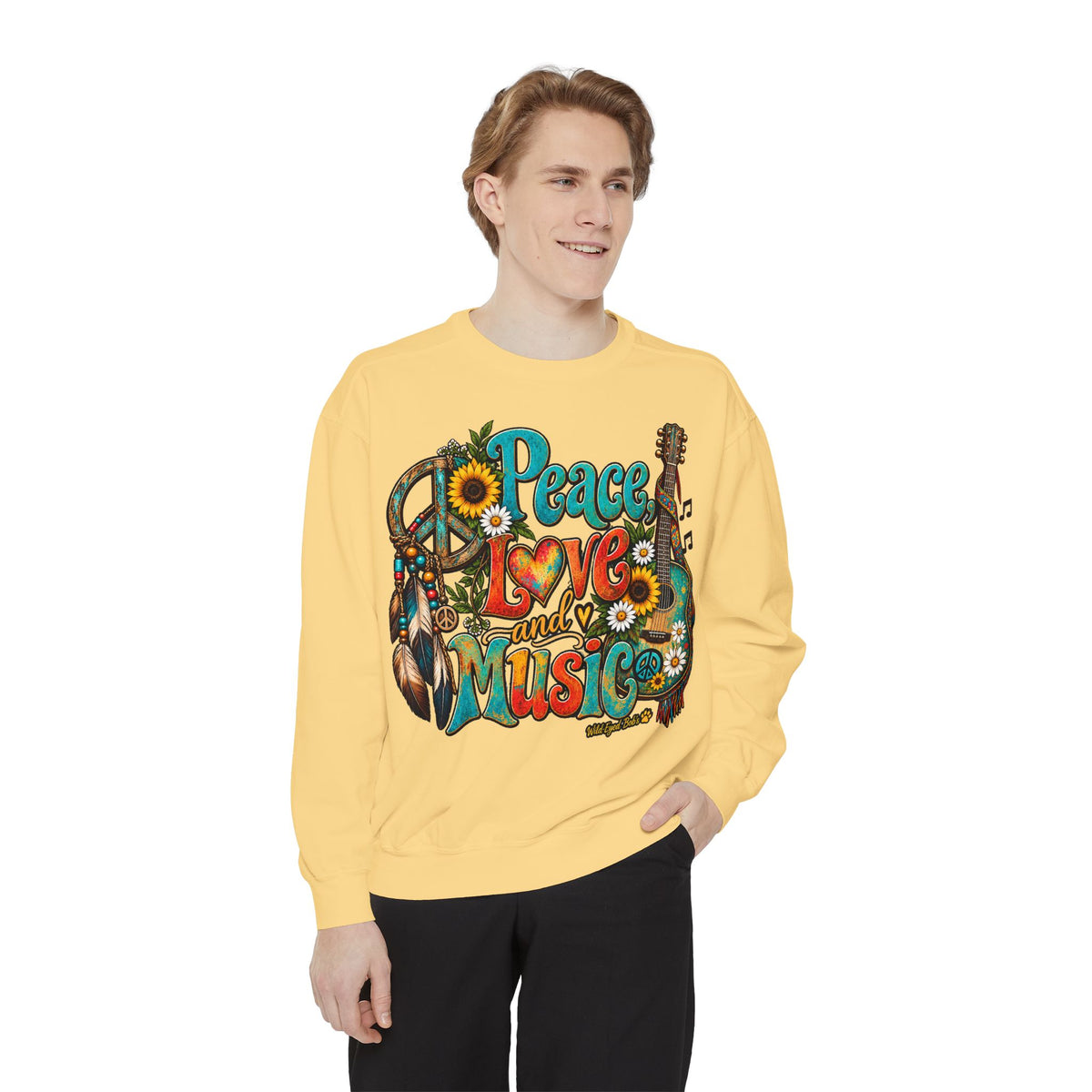 Peace Love and Music -Boho Sweatshirt