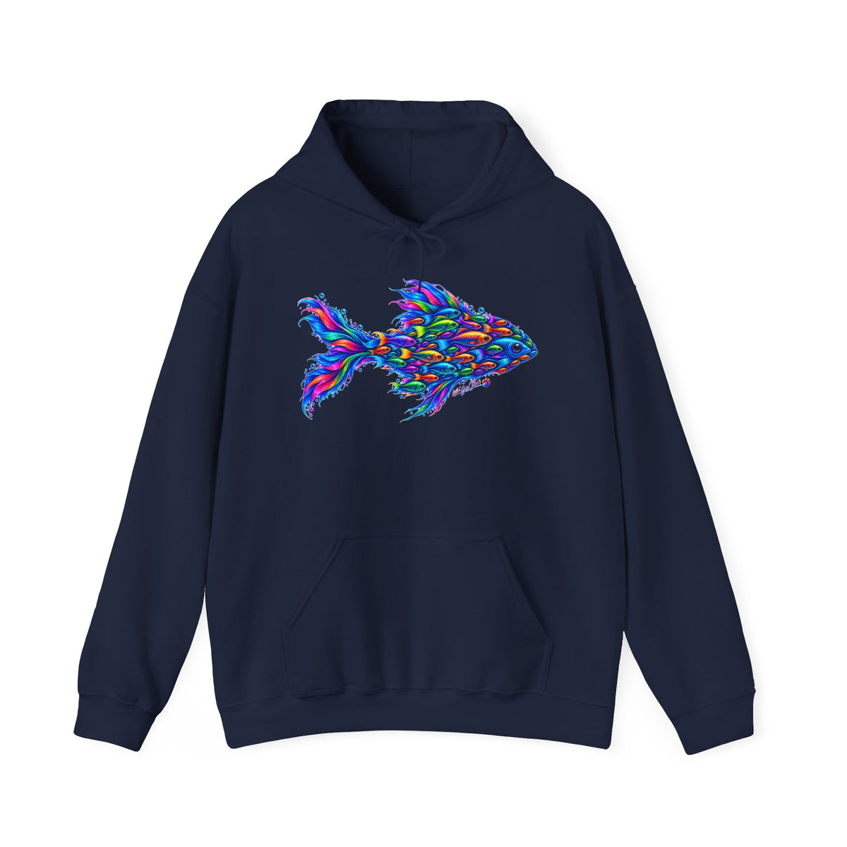 Fish Hoodie — Colorful Abstract Fish Graphic Pullover