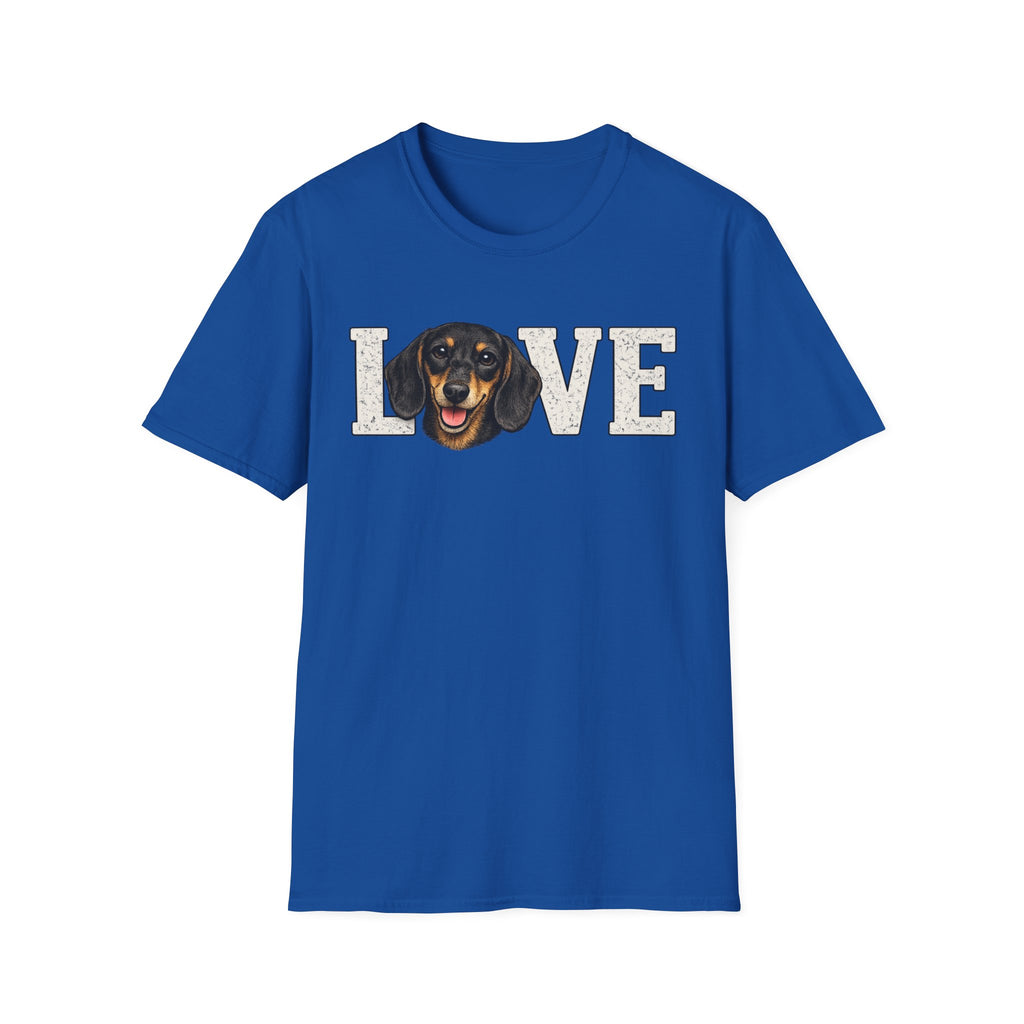 Dachshund LOVE T-Shirt — Cute Wiener Dog Graphic Tee for Dog Lovers