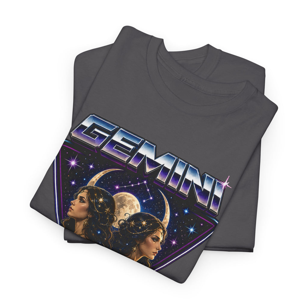Gemini Zodiac Tee — Retro Twin Goddess Astrology T-Shirt