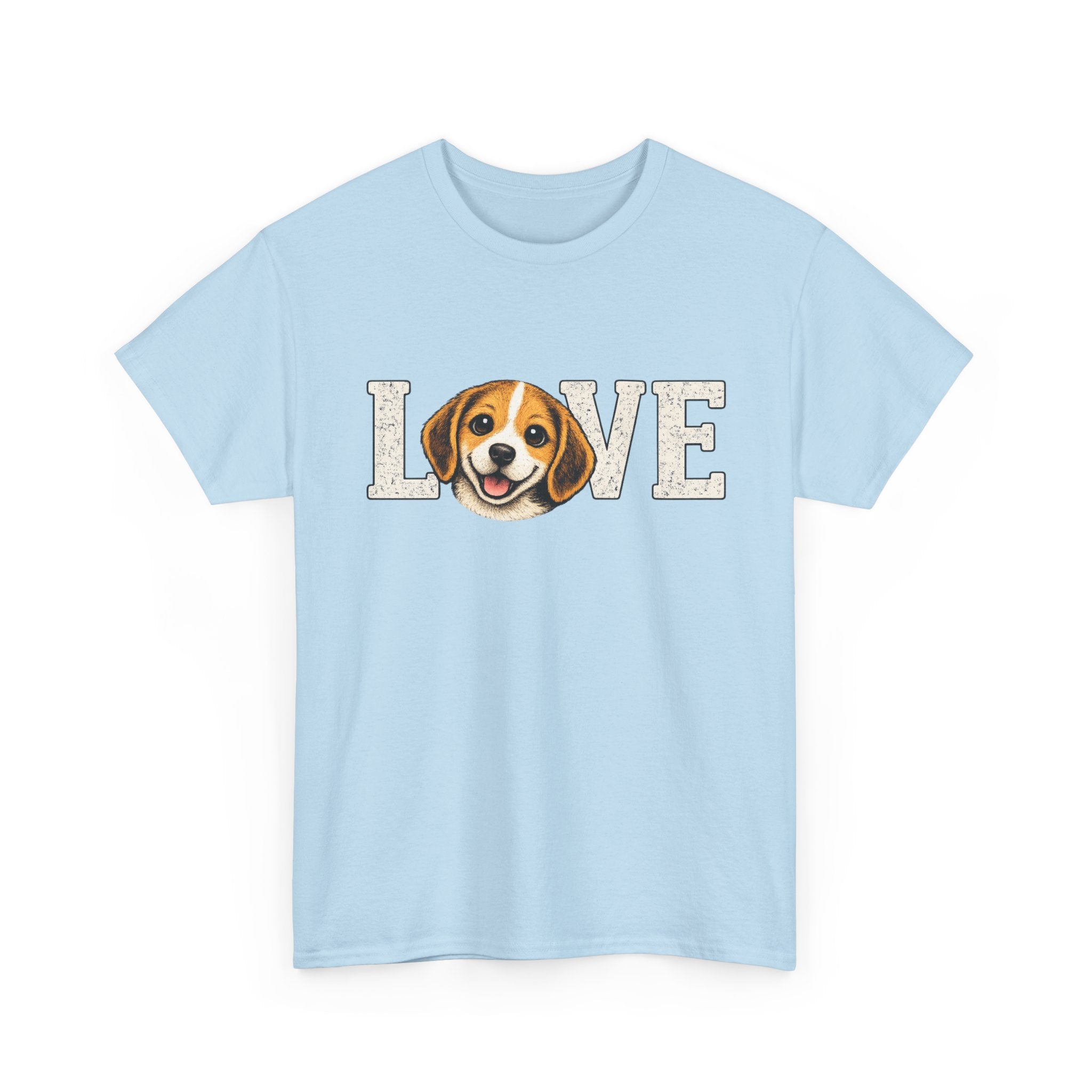 Beagle Love T-Shirt — Cute Dog Face "LOVE" Tee for Dog Lovers