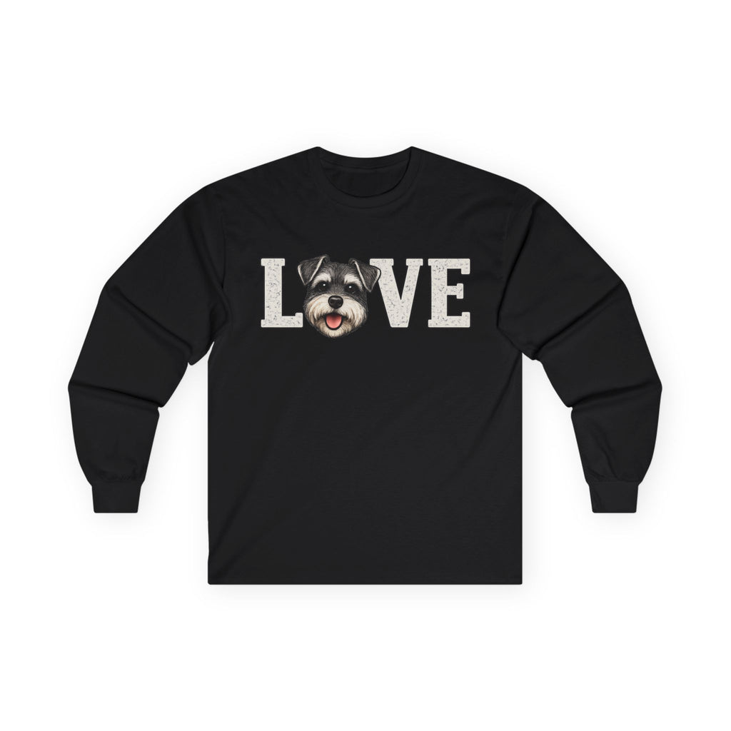 Schnauzer 'LOVE' Long Sleeve Tee – Dog Lover Shirt