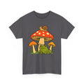 Frog & Mushroom Graphic Tee — Cute Snail Mushroom Garden T-Shirt