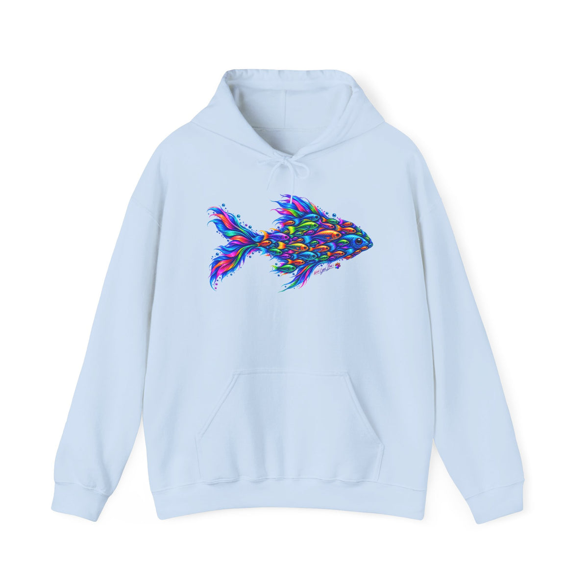 Fish Hoodie — Colorful Abstract Fish Graphic Pullover