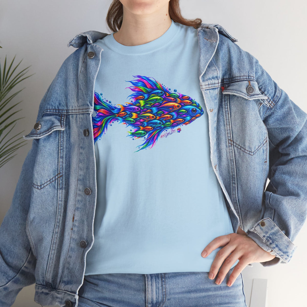 Colorful Fish Graphic Tee — Vibrant Ocean Art T-Shirt