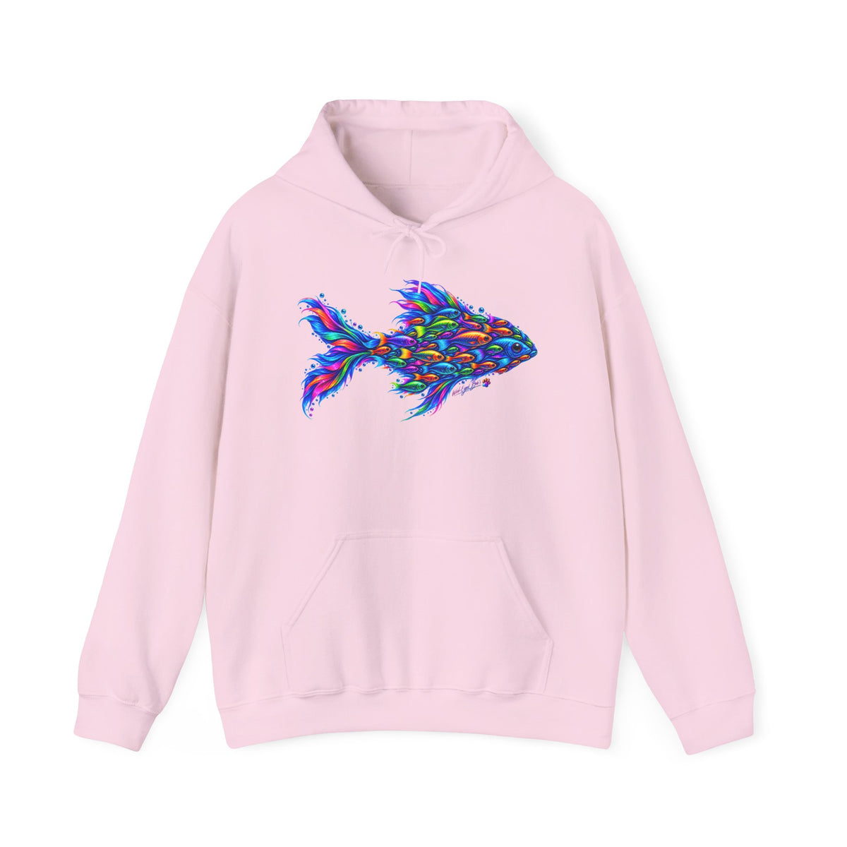 Fish Hoodie — Colorful Abstract Fish Graphic Pullover