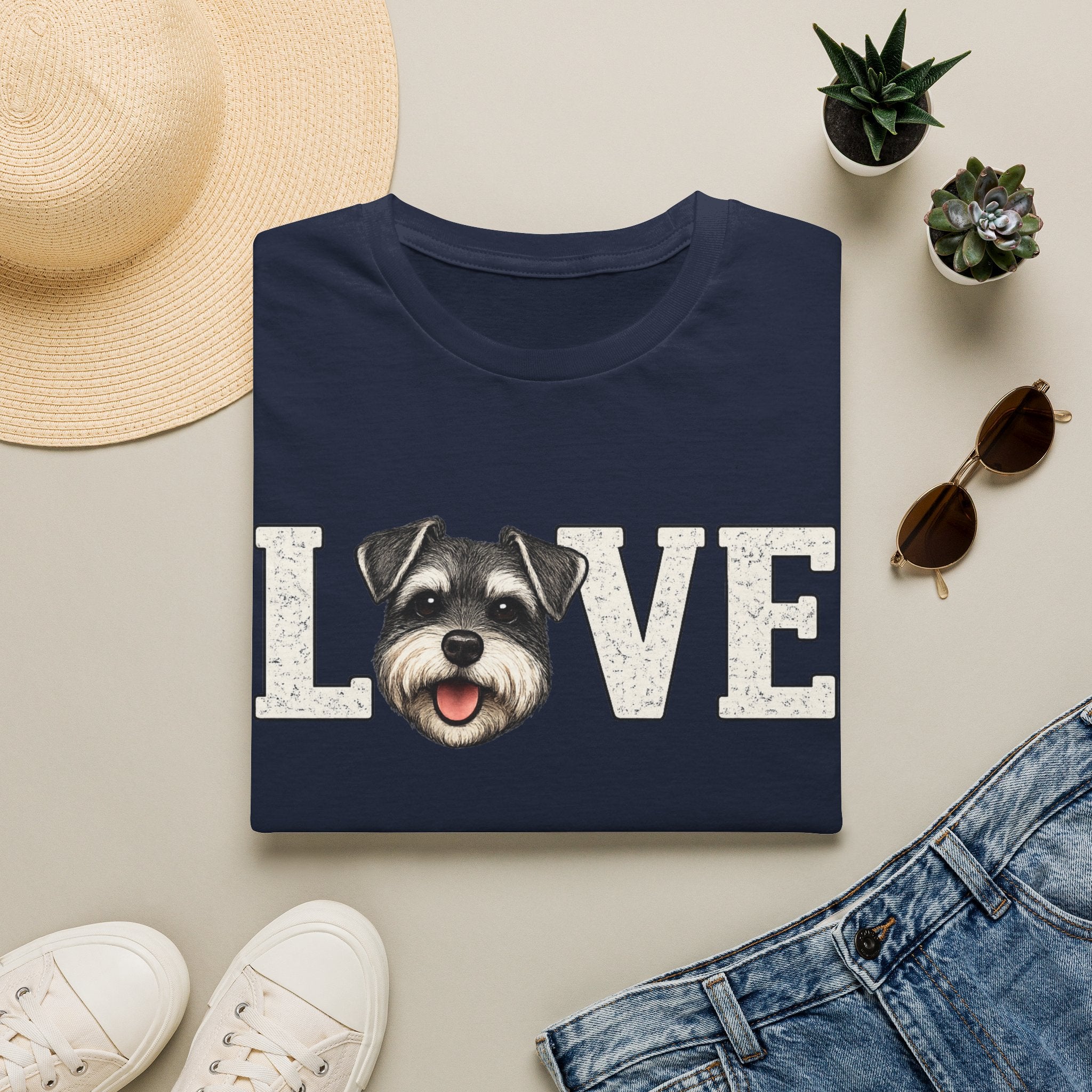 Love Schnauzer T-Shirt — Cute Dog Lover Tee