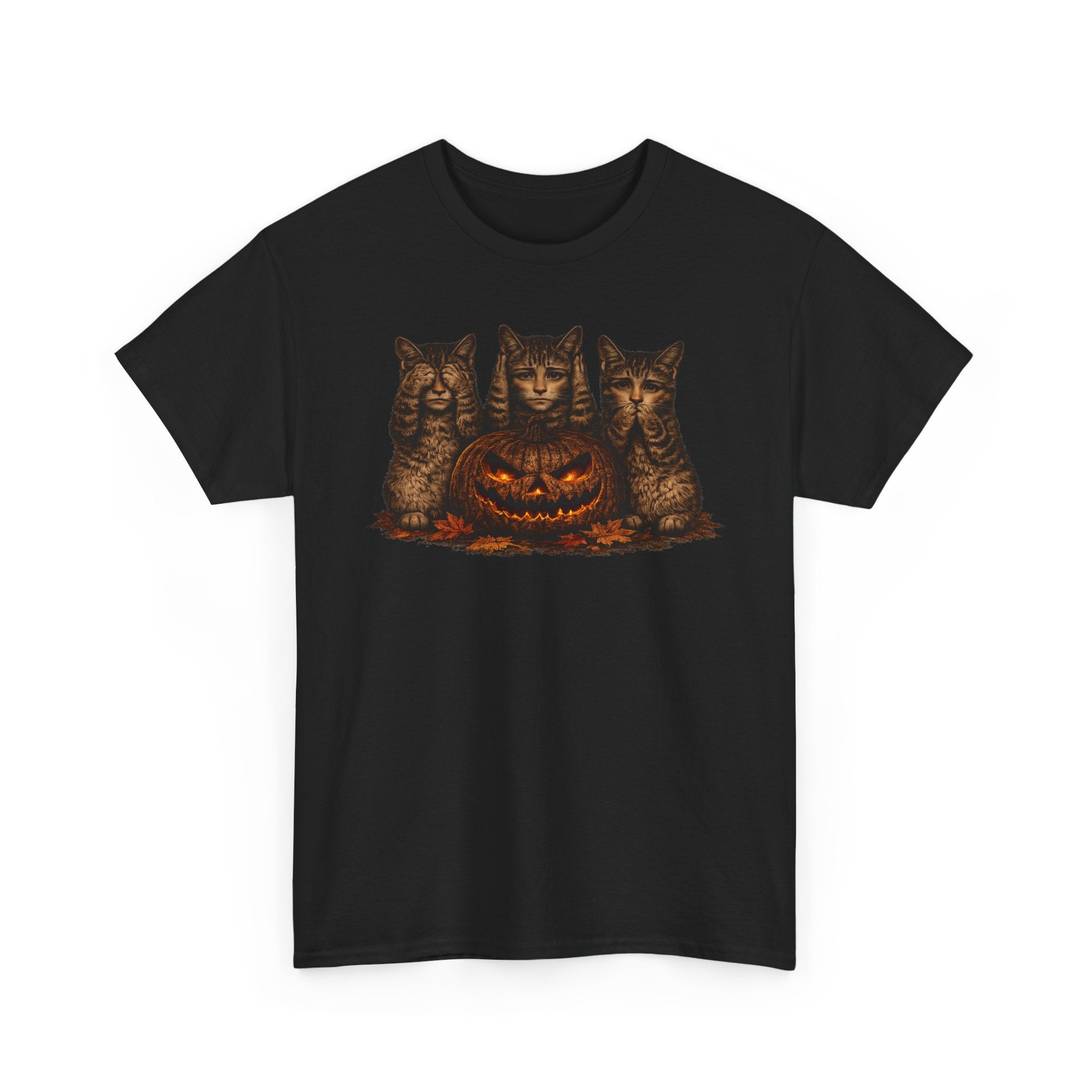 Anthropomorphic  Kittens & Jack-O'-Lantern Tee