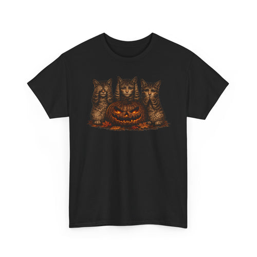 Anthropomorphic  Kittens & Jack-O'-Lantern Tee