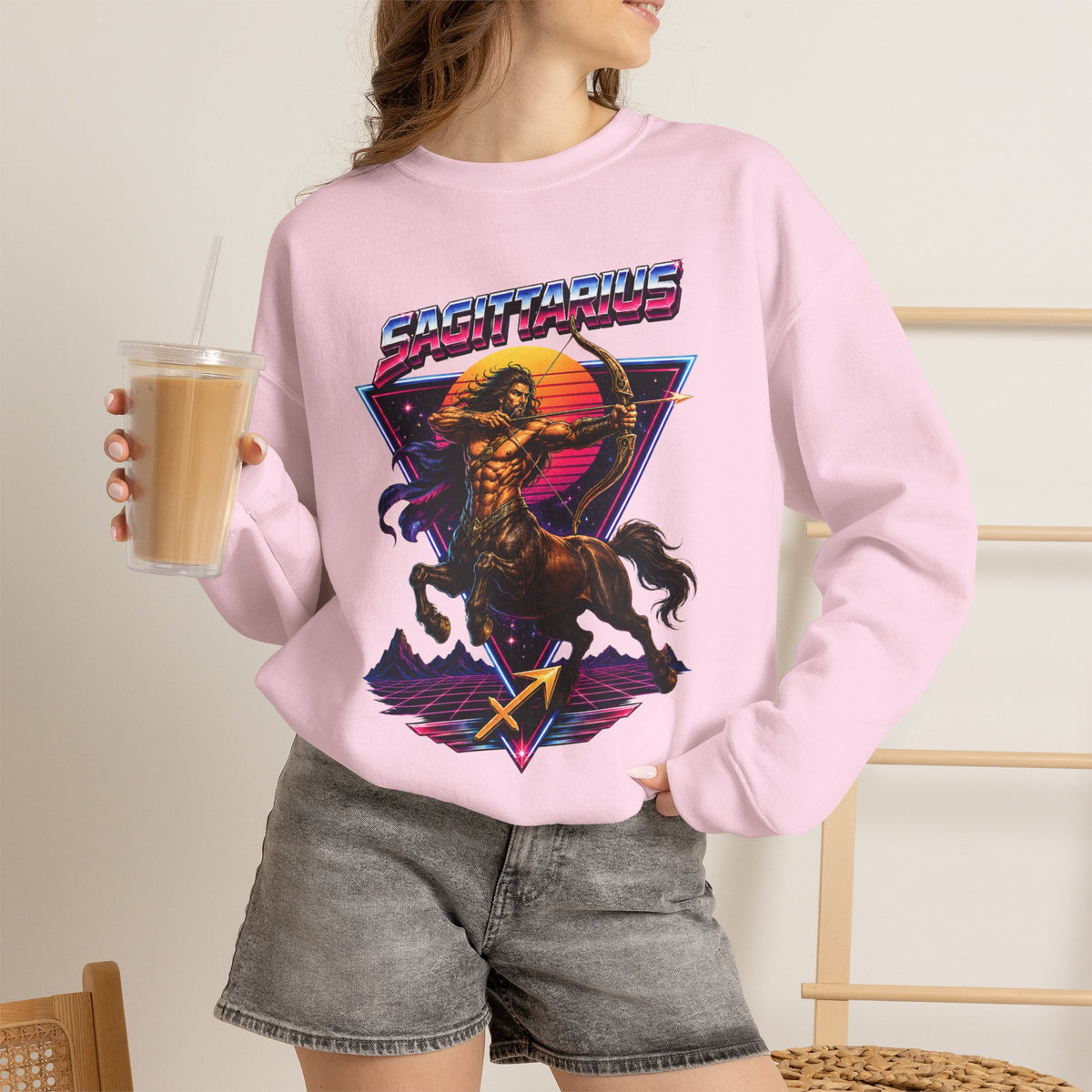 Centaurious Retro Metal Crewneck Sweatshirt