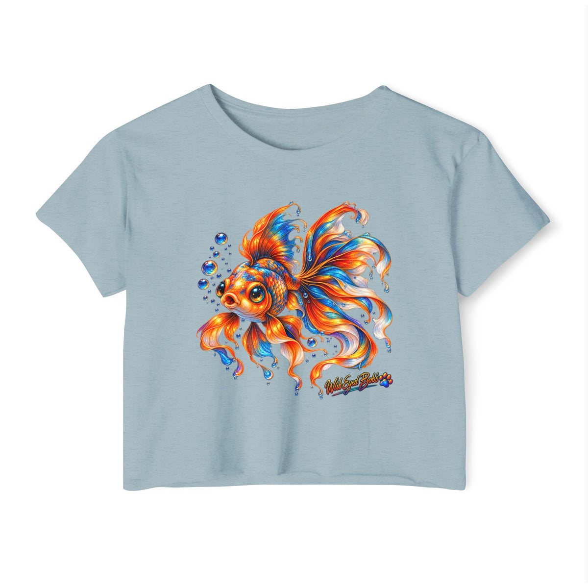 Goldfish Festival Crop Top – Colorful Aquatic Art Women's Crop Tee