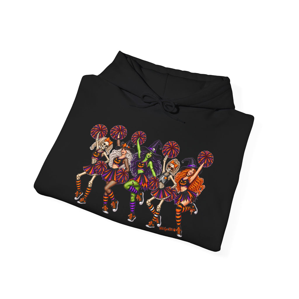 Chreerleader Squad Graphic Hoodie — Colorful Dancing Cheerleader Squad Design